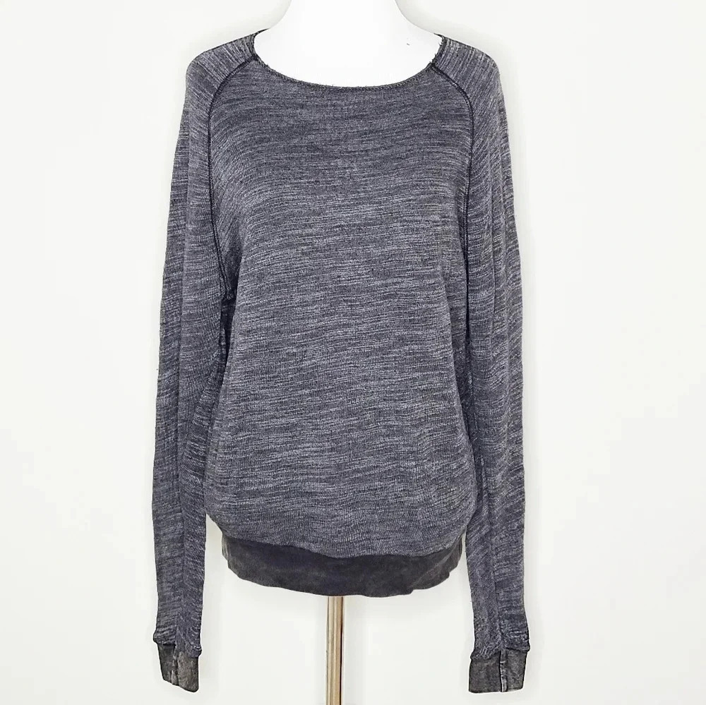 New Project Social T Gray Long Sleeve Top